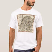 1750 Kaart van Scandinavië T-shirt (Voorkant)