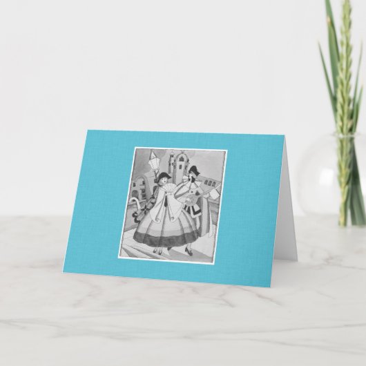 1750 Kerstmis in Venetië in 1929 Feestdagen Kaart (Voorkant)