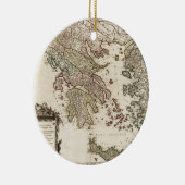 1752 Kaart van het oude Griekenland Keramisch Ornament (Rechts)