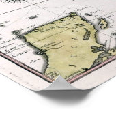 1755 Carolina en Florida en de Bahamaanse eilanden Poster (Hoek)