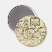 1755 Grote Meren en kaart New France/Canada Magneet (Voorkant / Achterkant)