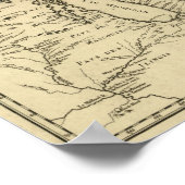 1755 Grote Meren en kaart New France/Canada Poster (Hoek)