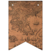 1758 Cape Breton Antiek kaart Vlaggetjes (Tweede vlag)