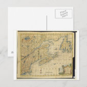 1758 New England & Nova Scotia Map Thomas Kitchin Briefkaart (Voorkant / Achterkant)