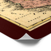 1759 kaart van oud Israël met de twaalf stammen Poster (Hoek)