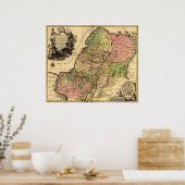 1759 kaart van oud Israël met de twaalf stammen Poster (Keuken)