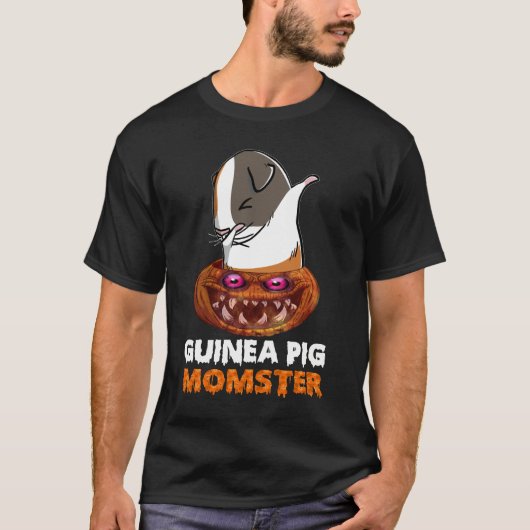 175 Guinea Pig Momster Pompoen Monster Funny Hallo T-shirt (Voorkant)