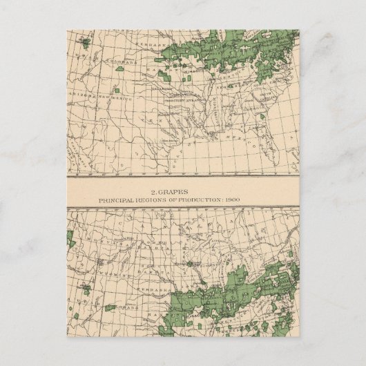 175 Kersen, druiven, hoofdregio's Briefkaart (Voorkant)