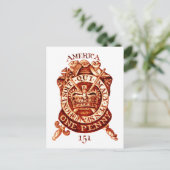 1765 Amerikaanse belastingstempel Briefkaart (Staand voorkant)