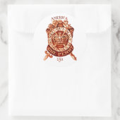 1765 Amerikaanse belastingstempel Ronde Sticker (Tas)