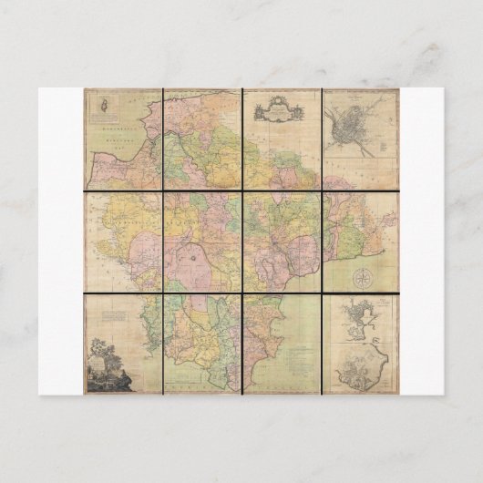 1765 Kaart van Devonshire door Benjamin Donn (Voorkant)