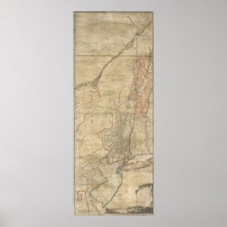 1768 Jeffreys Map of New York and New Jersey Poster