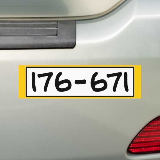 176-671 BUMPERSTICKER (Op auto)