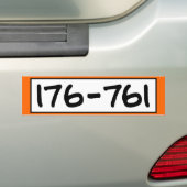 176-761 BUMPERSTICKER (Op auto)