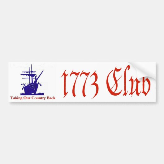 1773 Club Bumpersticker (Voorkant)