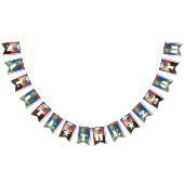 1776–2026 • 16-Flag Celebration Banner, Editable Vlaggetjes (Alle)