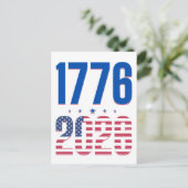 1776 2026 250 jaar vrijheid briefkaart (Staand voorkant)