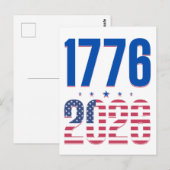 1776 2026 250 jaar vrijheid briefkaart (Voorkant / Achterkant)