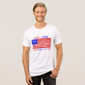 (1776 - 2026) 250 & NOG STEEDS VERLICHT: VERENIGDE Tri-Blend SHIRT (Voorkant volledig)