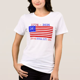 (1776 - 2026) 250 & NOG STEEDS VERLICHT: VERENIGDE Tri-Blend SHIRT