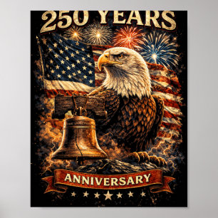 1776 2026 250e verjaardag Patriotische Amerikaanse Poster