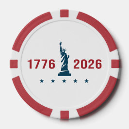 1776 2026 250ste verjaardag Amerika Patriotisch Poker Chips