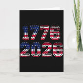 1776-2026 250th Birthday American Flag Eagle Shirt Kaart (Voorkant)