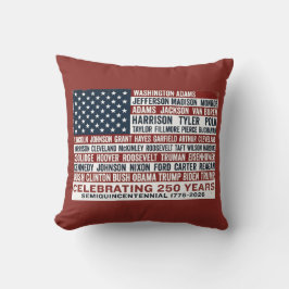 1776-2026 America 250e Verjaardag Presidents Auto Kussen