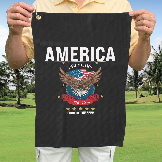 1776 2026 | Amerika 250 Jaar Adelaar Patriottisch Golfhanddoek