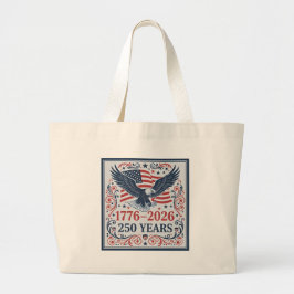 1776 2026 Amerika 250 Jaar Patriottische Eagle Boo Grote Tote Bag