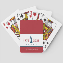 1776 2026 Amerika 250ste verjaardag Patriottisch R Pokerkaarten