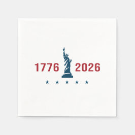 1776 2026 Amerika 250ste verjaardag Patriottisch Servet
