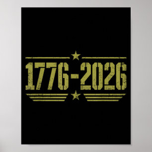 1776 2026 Amerikaanse patriot usa 4 juli Poster