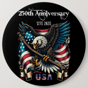 1776 2026 Gelukkig Jubileum Amerika Ronde Button 6,0 Cm