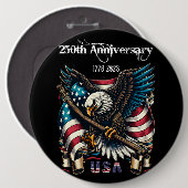 1776 2026 Happy Anniversary America Ronde Button 6,0 Cm (Voorkant /achterkant)