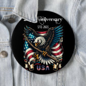 1776 2026 Happy Anniversary America Ronde Button 6,0 Cm (In situ)