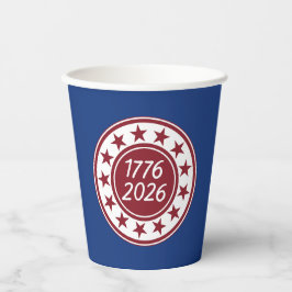 1776-2026 Patriottisch Feest Thema Papieren Bekers