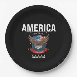 1776 2026 Patriottische Amerikaanse Zeearend Vlag Papieren Bordje