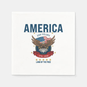 1776 2026 Patriottische Amerikaanse Zeearend Vlag  Servet