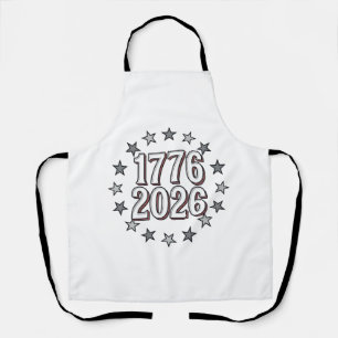 1776 2026 Patriottische Sterren Vintage Vector Des Schort
