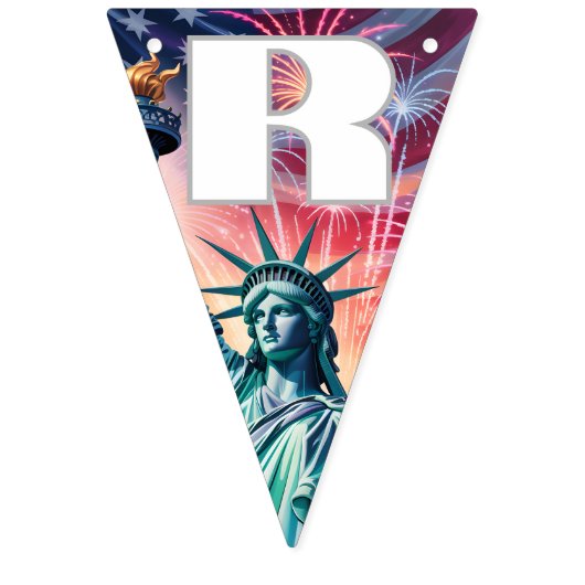 1776–2026 QR Bunting • Edit Text & Link in Minutes Vlaggetjes (Tweede vlag)