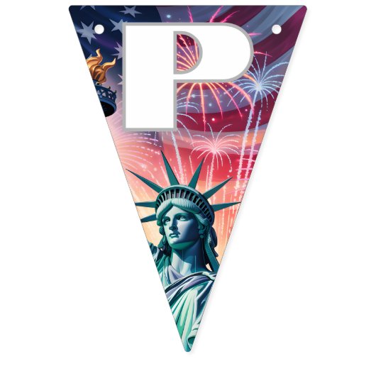 1776–2026 QR Bunting • Edit Text & Link in Minutes Vlaggetjes (Eerste vlag)