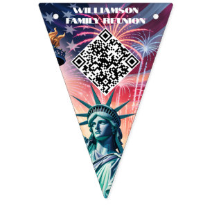 1776–2026 QR Slinger • Tekst & Link Bewerken in Mi Vlaggetjes