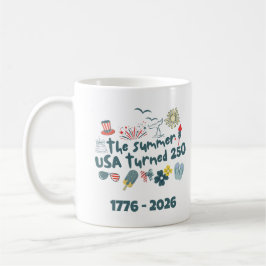 1776 - 2026 Retro 250e verjaardag 4 juli Koffiemok