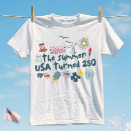 1776 - 2026 Retro 250e verjaardag 4 juli T-shirt