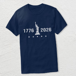 1776 2026 | Standbeeld van de Vrijheid Patriottisc T-shirt