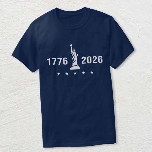 1776 2026 | Standbeeld van de Vrijheid Patriottisc T-shirt