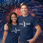 1776 2026 | Standbeeld van de Vrijheid Patriottisc T-shirt