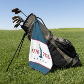 1776 2026 Standbeeld van de Vrijheid Rood Wit & Bl Golfhanddoek (Groen)