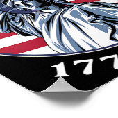 1776-2026 Standbeeld van Liberty America's 250e he Poster (Hoek)